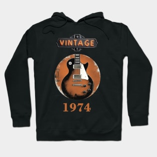 Vintage Guitar 1974 - 50th Birthday Gift Hoodie